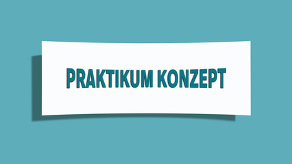 Praktikum Konzept (Internship concept) - A card isolated on light green background.
