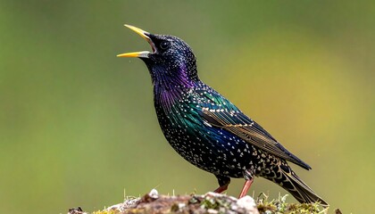 Colorful bird in profile