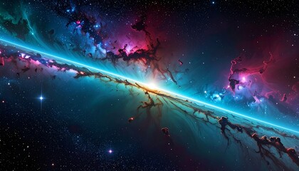 Cosmic nebulae swirling in space