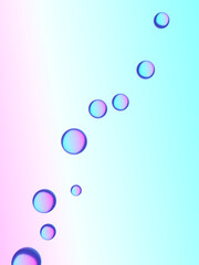 Liquid balls or spheres. Abstract gradient background. Abstract liquid shapes. Soft gradient colors