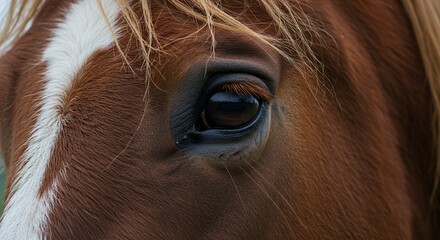Closeup horse eye