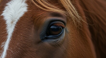 Closeup horse eye