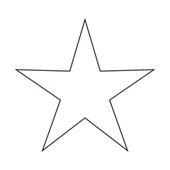 Star icon. Black star symbol for designs.