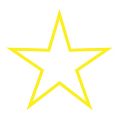 Obraz premium Star Icon. Golden Star Yellow Star Symbol.