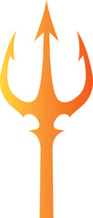 Golden Trident Vector Icon