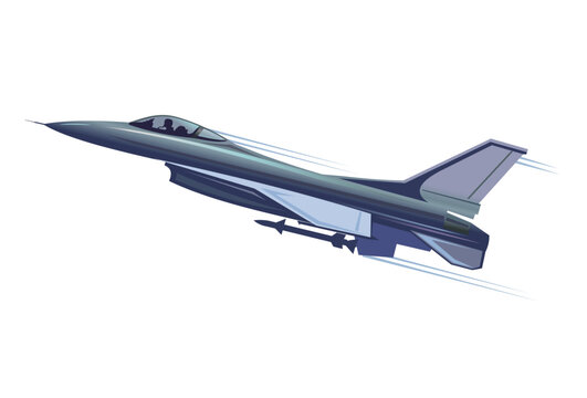 Eagle fighter jet plane taking off during exercise