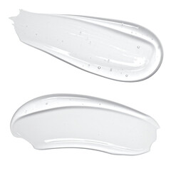 Fototapeta premium Two smooth, glossy, white cosmetic smears