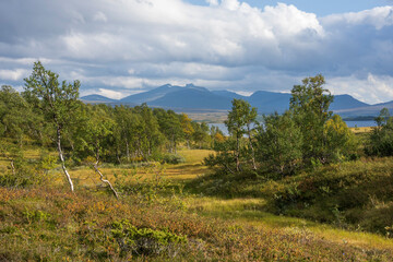 Scenary at Essanden lake, Tydalsfjella, Trøndelag, Norway