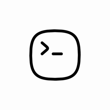 terminal window icon sign vector