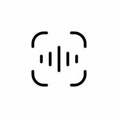 voice recognition scan icon sign vector