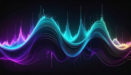 Abstract wavy light display