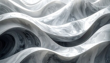 Abstract wavy marble design