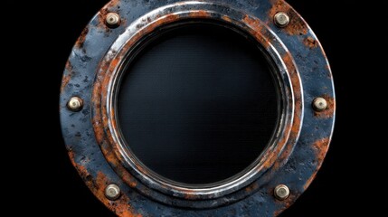 Rusty Porthole: A Grungy Maritime Window
