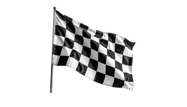 Checkered racing flag billowing in the wind (6)