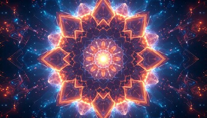Abstract symmetrical fractal design