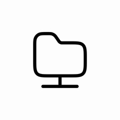 folder local connection icon sign vector