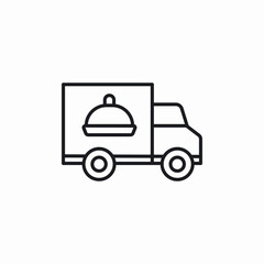 food delivery truck icon sign vector