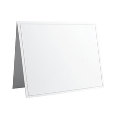 Blank, white, rectangular card with a light gray border and a folded corner