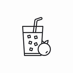 orange fresh icon sign vector