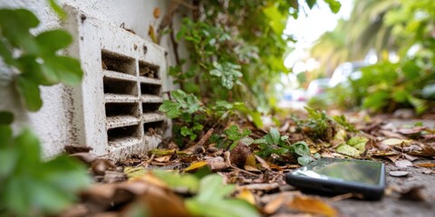 Lost Phone Near House Vent
