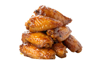 fried chicken wings isolated