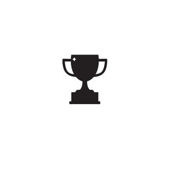 Black Trophy with Star - Winner, Achievement, Award, Success Symbol