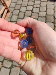 Marbles in hand
