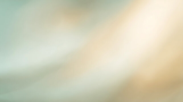 Soft abstract blurred gradient background in green and beige tones