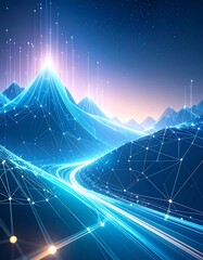 Digital mountain road