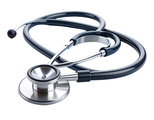 Medical stethoscope, dark gray and silver