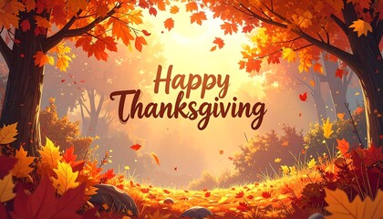 Autumnal Thanksgiving greeting