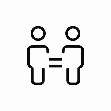 equality of all icon sign vector