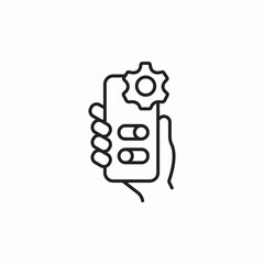 phone settings icon sign vector