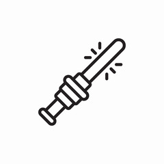 rubber truncheon icon sign vector