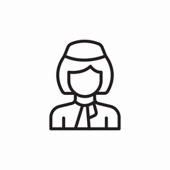 Obraz premium stewardess hostess icon sign vector