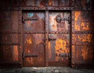 Rusty metal doors