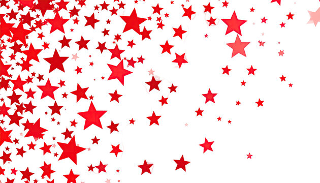 Red stars on white and black background