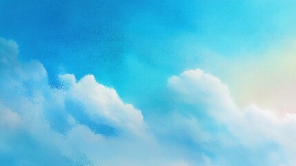 Bright Sky with Soft White Clouds and Light Sunlight During Daytime Scene.