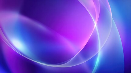 Abstract vibrant purple blue swirling glowing light flowing smooth patterns.
