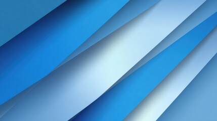Fototapeta premium Abstract blue layered geometric background with sharp angular shapes and gradient shades.