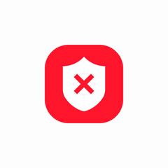 protection turned off icon sign vector