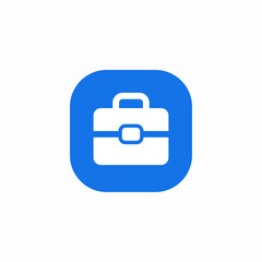 Obraz premium portfolio briefcase icon sign vector