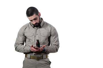 Man Holding a Bomb in His Hand