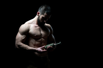 Man Holding a Bomb in His Hand