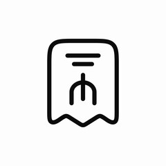 check bill azerbaijanian manat icon sign vector