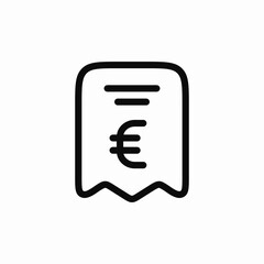 check bill euro icon sign vector