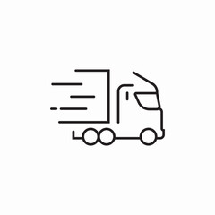 fast delivery truck icon sign vector