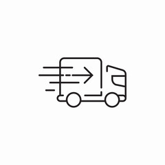 fast truck lorry delivery icon sign vector