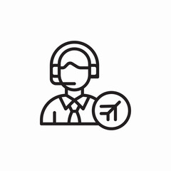 flight dispatcher icon sign vector