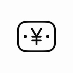 money currency japanese yen icon sign vector